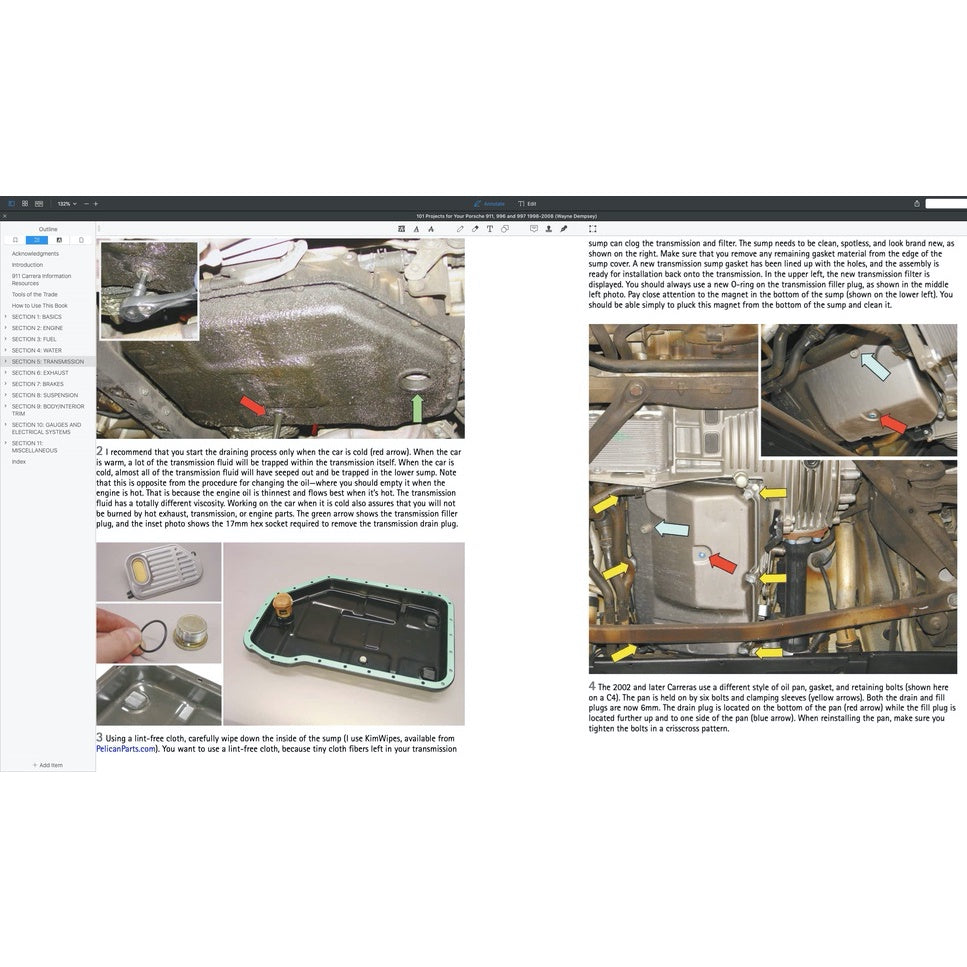 101 PROJECTS PORSCHE 911, 996,997 1998-2008 Full Manual Set – - Motorbooks Workshop Series