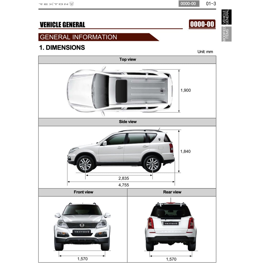 SSANGYONG REXTON W Y290 2012-2017 Full Manual Set – Repair & Maintenance Manual