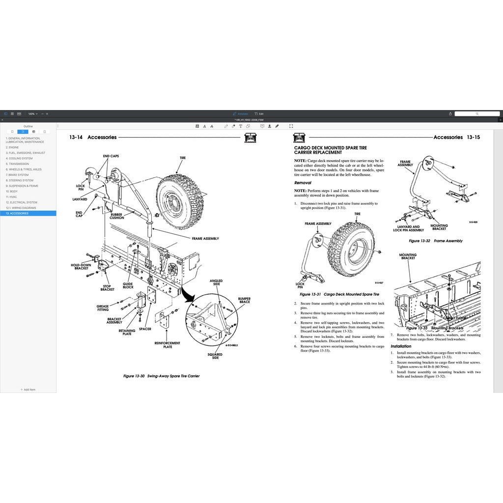 HUMMER H1 1992-2006 Full Manual Set – Repair & Maintenance Manual