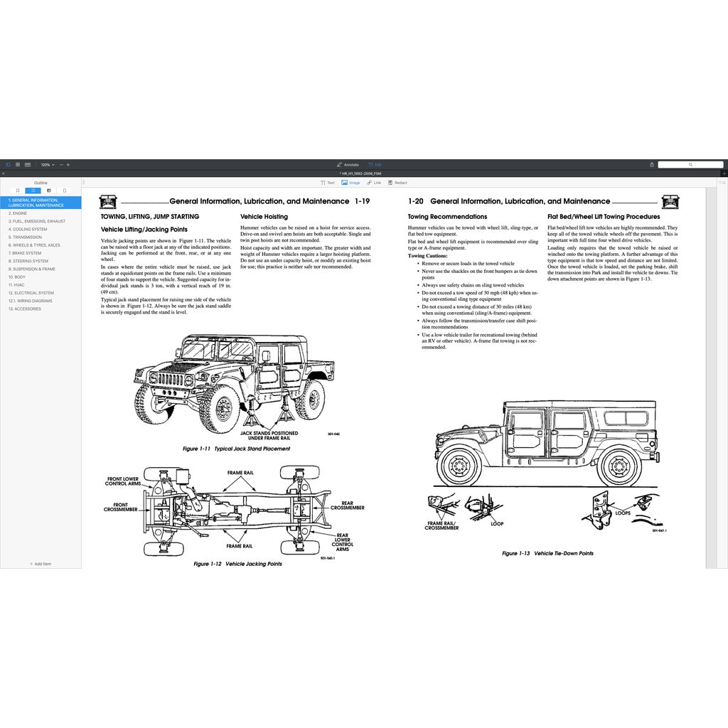 HUMMER H1 1992-2006 Full Manual Set – Repair & Maintenance Manual