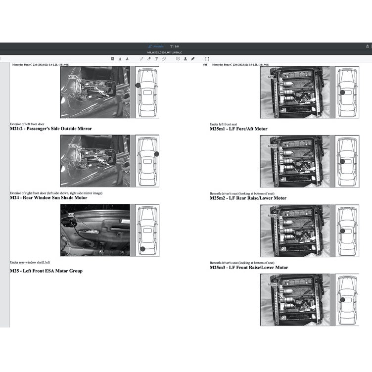 MERCEDES BENZ C-CLASS W202 M111 1993-2000 Full Manual Set – Repair & Maintenance Manual