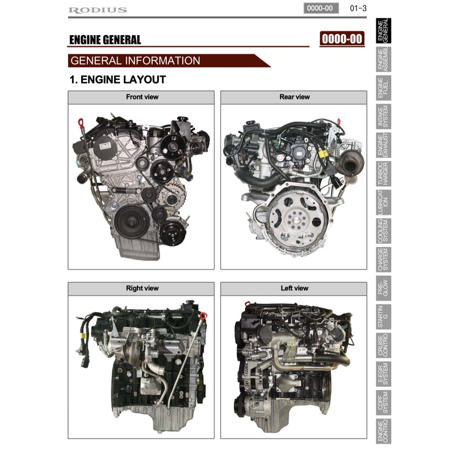 SSANGYONG RODIUS/STAVIC 2004-2013 Full Manual Set – Repair & Maintenance Manual